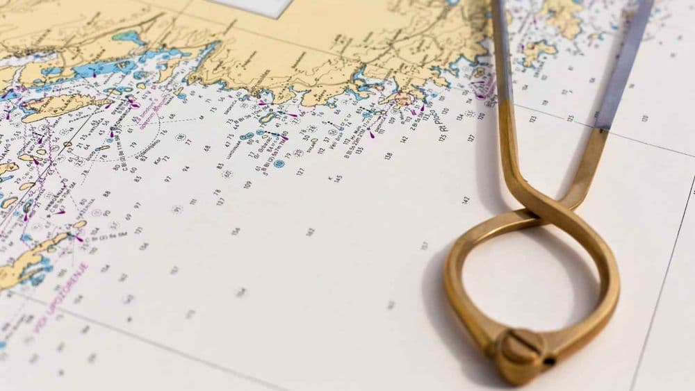 dalmatian islands map chart for navigation